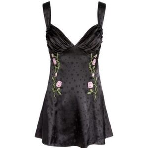 Elegant Black Floral Dress